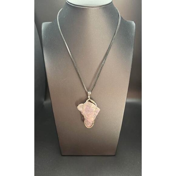 Hand Wrapped Amethyst Pendant Necklace - Picture 2 of 6
